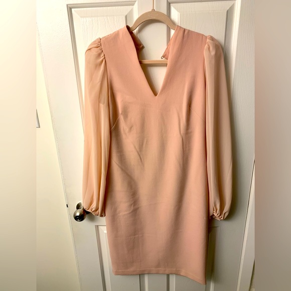 Vince Camuto Blush Pink Chiffon Dress - Picture 1 of 6